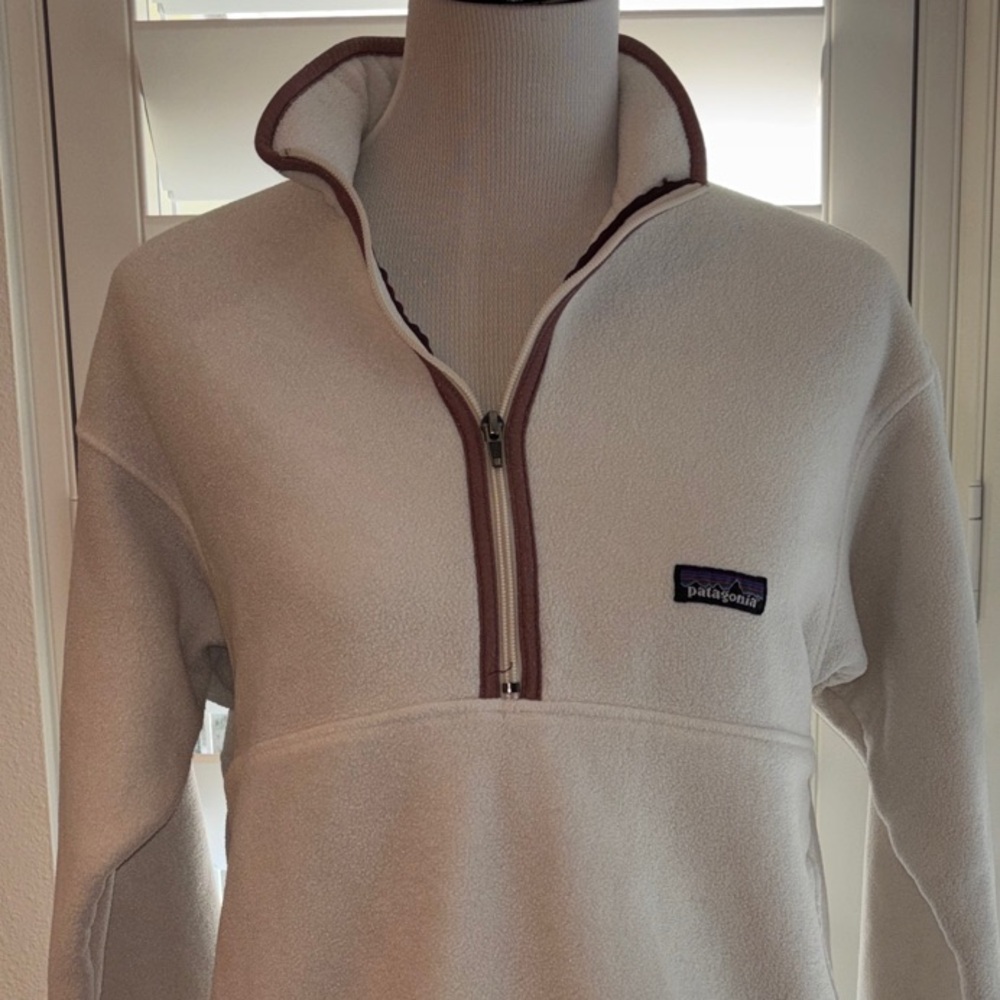 Patagonia Kids Cream Half-Zip Fleece - Unisex - XL